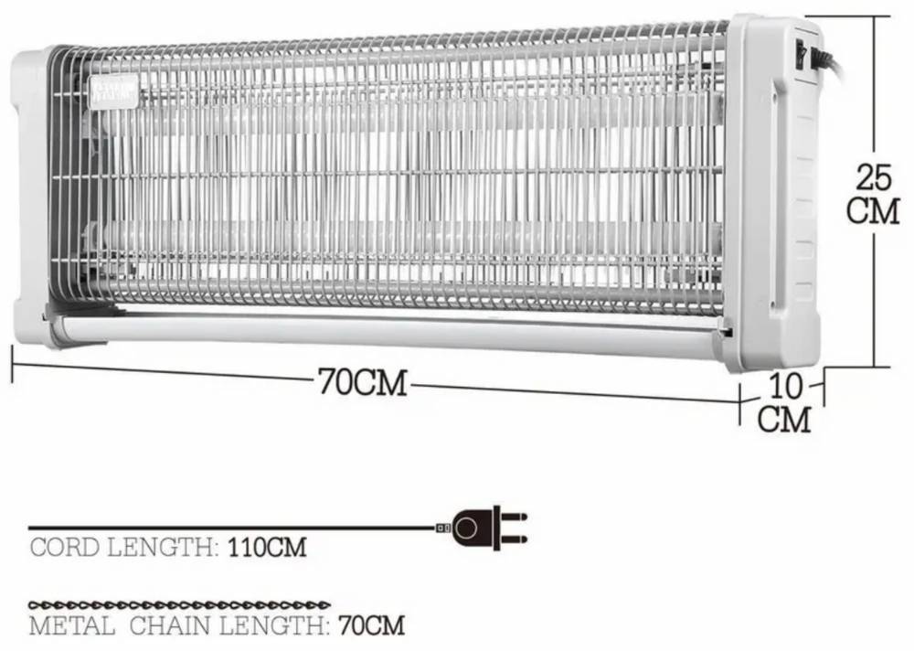 Electric Bug Zapper dimensions and specifications