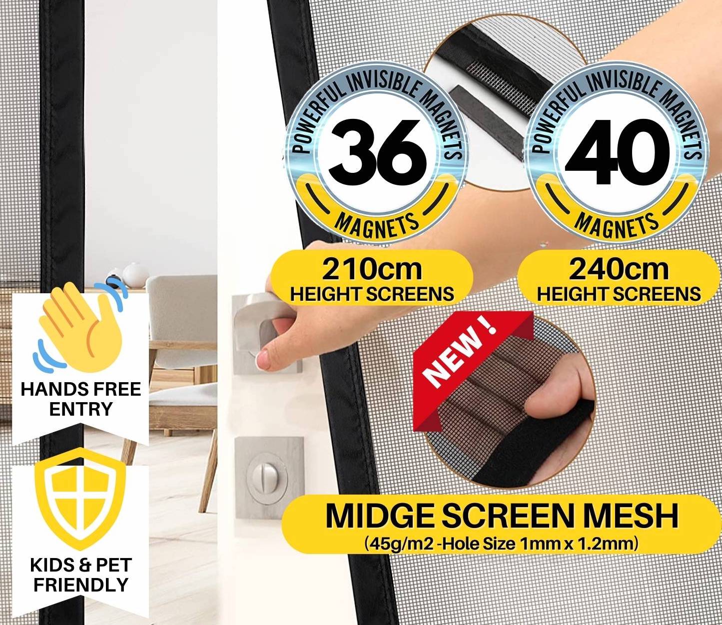 Magnetic Screen Door 70cm (W) x 210cm (H), image 4
